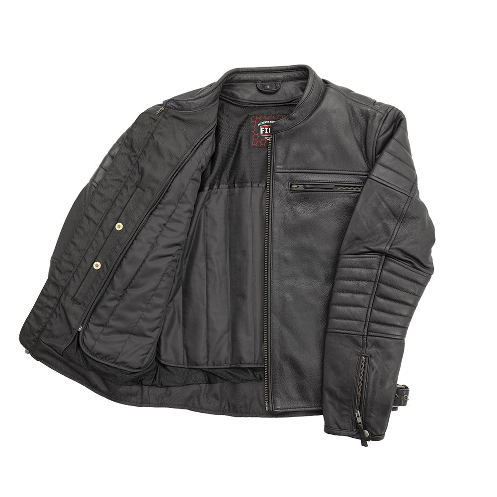 First Manufacturing Co. Commuter Men's Motorcycle Leather Jacket
