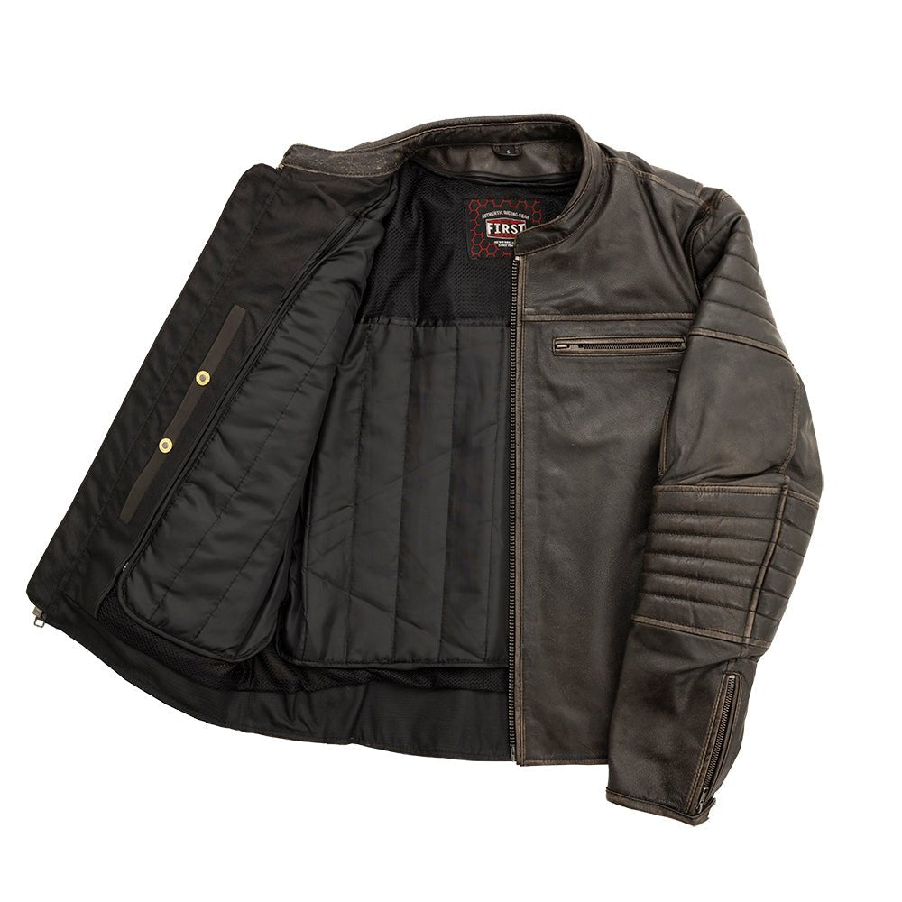 First Manufacturing Co. Commuter Men's Motorcycle Leather Jacket