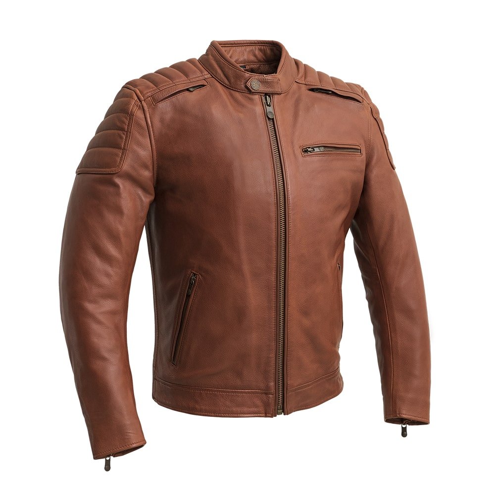 First Manufacturing Co. Crusader Men's Motorcycle Leather Jacket
