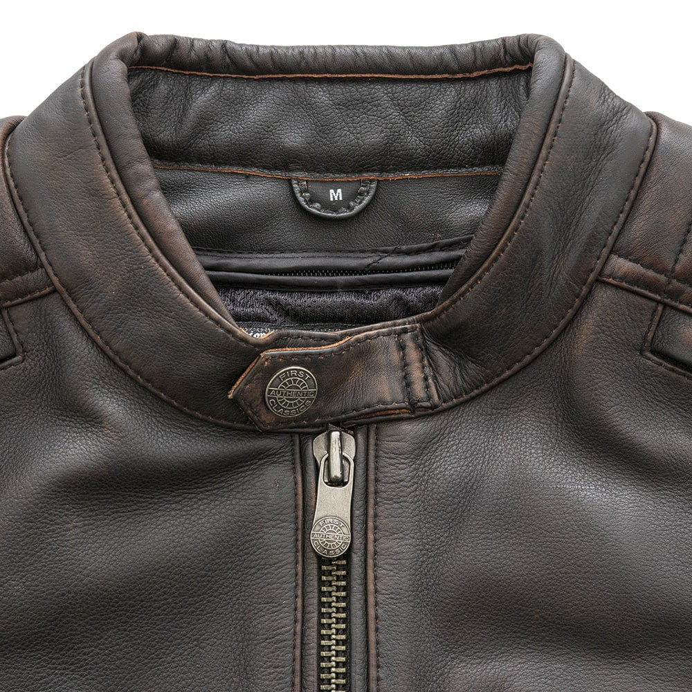 First Manufacturing Co. Crusader Men's Motorcycle Leather Jacket