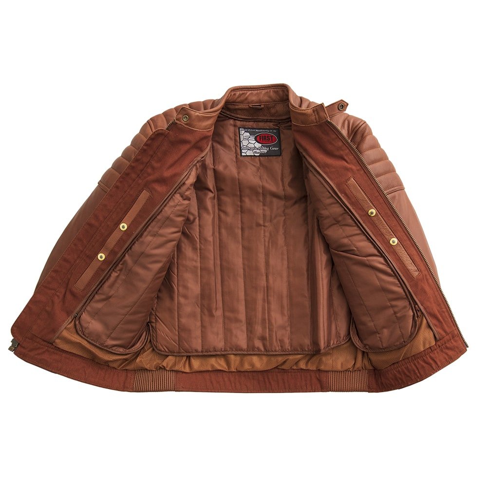 First Manufacturing Co. Crusader Men's Motorcycle Leather Jacket