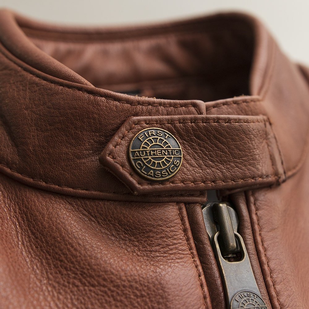 First Manufacturing Co. Crusader Men's Motorcycle Leather Jacket