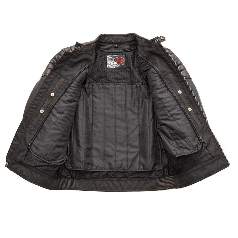 First Manufacturing Co. Crusader Men's Motorcycle Leather Jacket