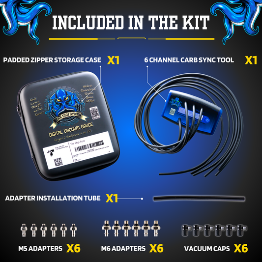 The Digi Sync - Digital Carb & Throttle Body Sync Tool - 2, 4, or 6 Channel