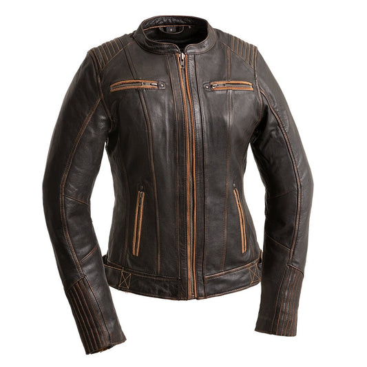 First Manufacturing Co. Electra Women's Motorcycle Leather Jacket