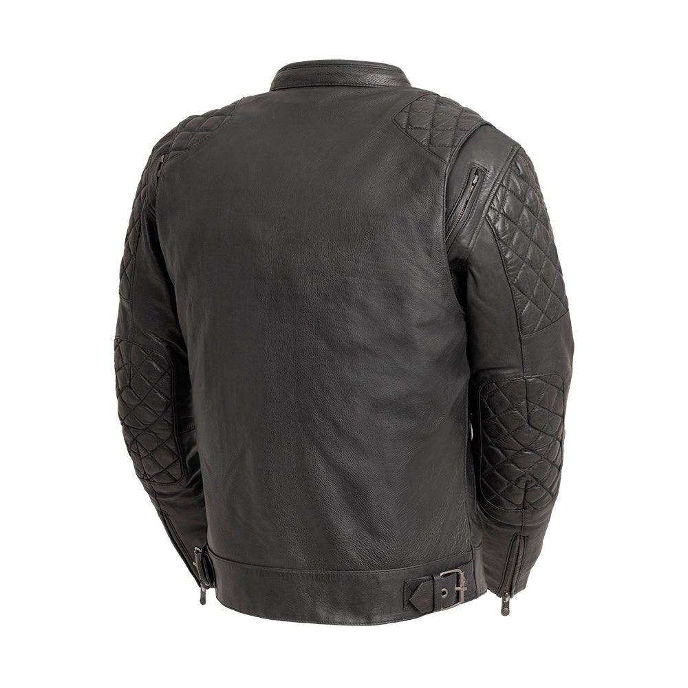 First Manufacturing Co Grand Prix Men's Leather Motorcycle Jacket