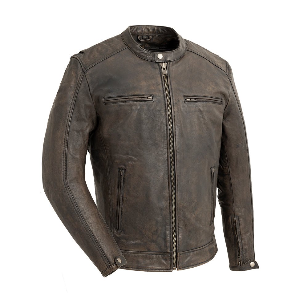 First Manufacturing Co. Hipster Men's Motorcycle Leather Jacket
