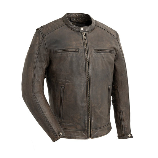 First Manufacturing Co. Hipster Men's Motorcycle Leather Jacket