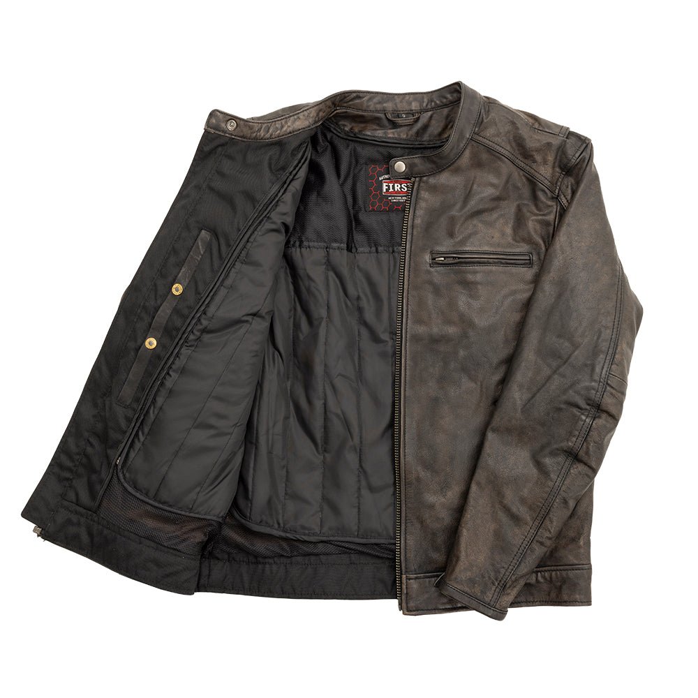 First Manufacturing Co. Hipster Men's Motorcycle Leather Jacket