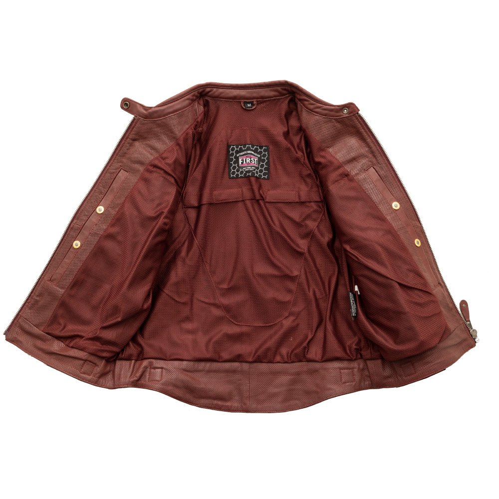 First Manufacturing Co Jada Women's Perforated Motorcycle Leather Jacket