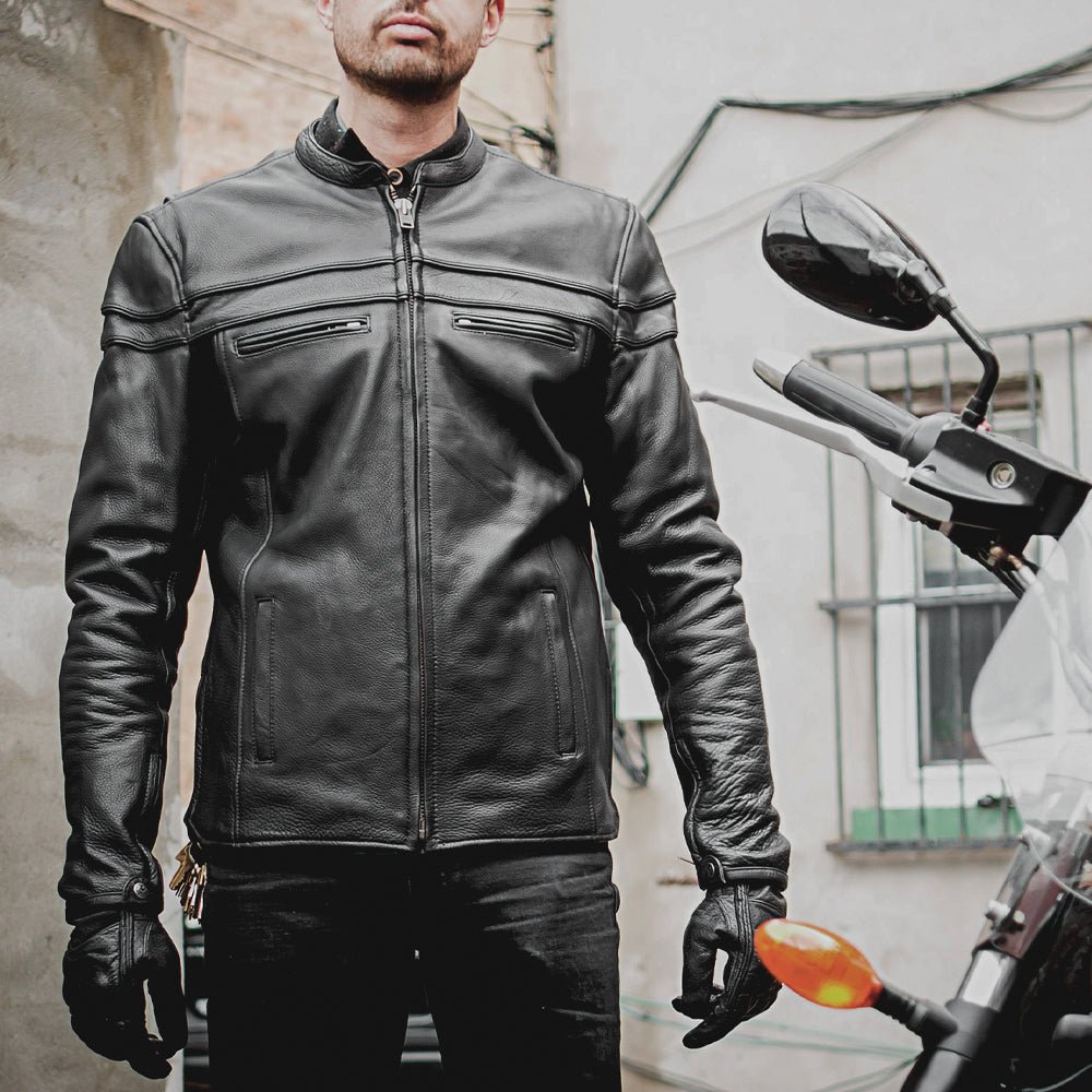 First Manufacturing Co. Maverick Men's Motorcycle Leather Jacket