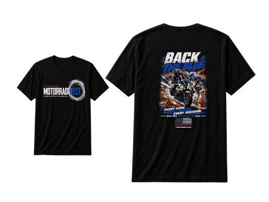 Support First Responders with Motorrad Fest Back the Blue T-Shirt