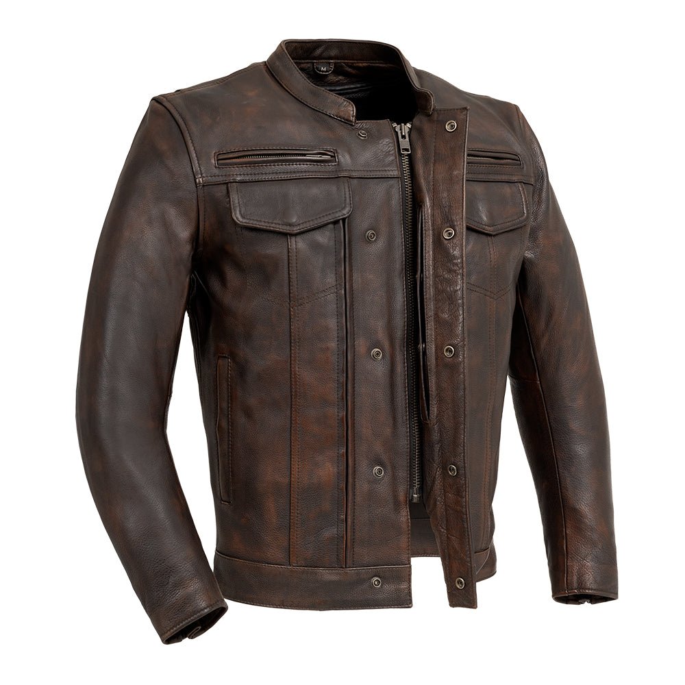 First Manufacturing Co. Raider Men's Motorcycle Leather Jacket