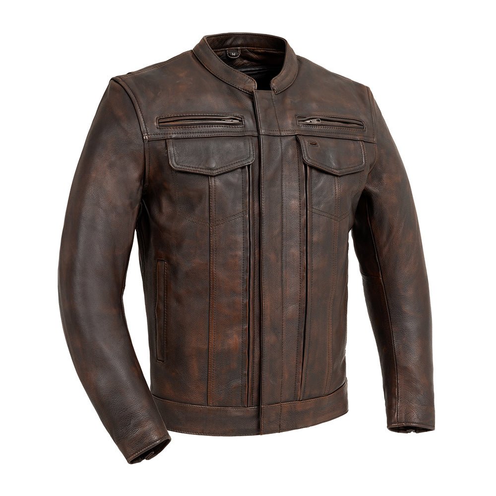 First Manufacturing Co. Raider Men's Motorcycle Leather Jacket