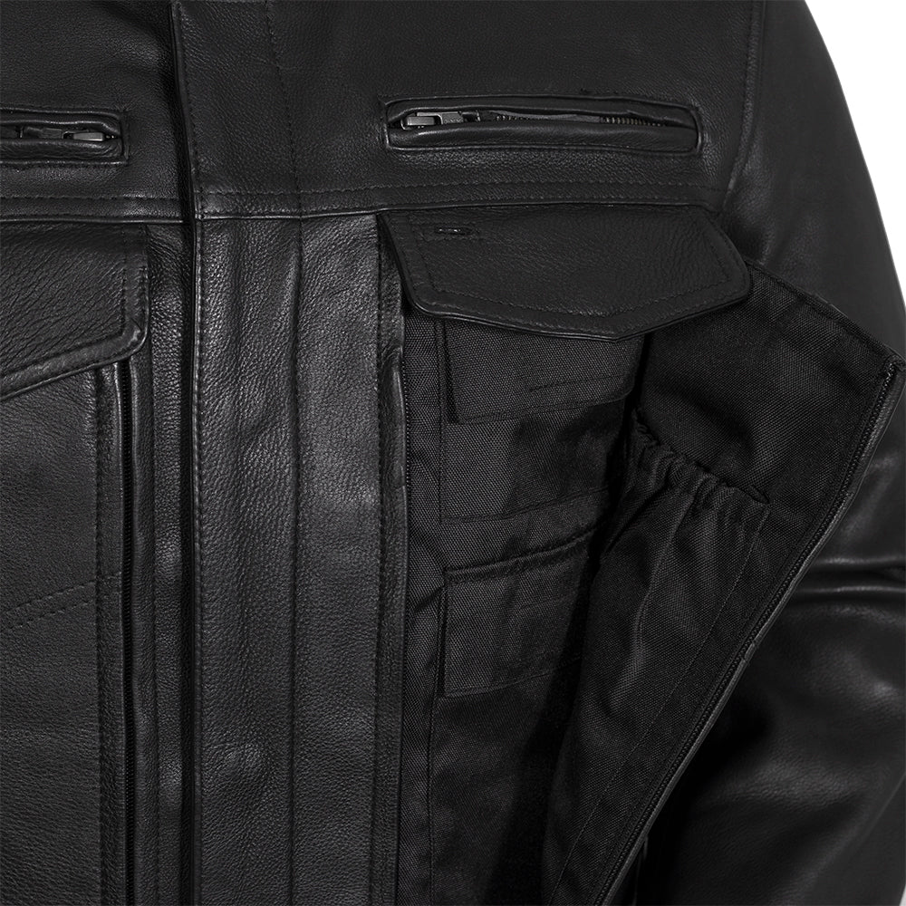 First Manufacturing Co. Raider Men's Motorcycle Leather Jacket