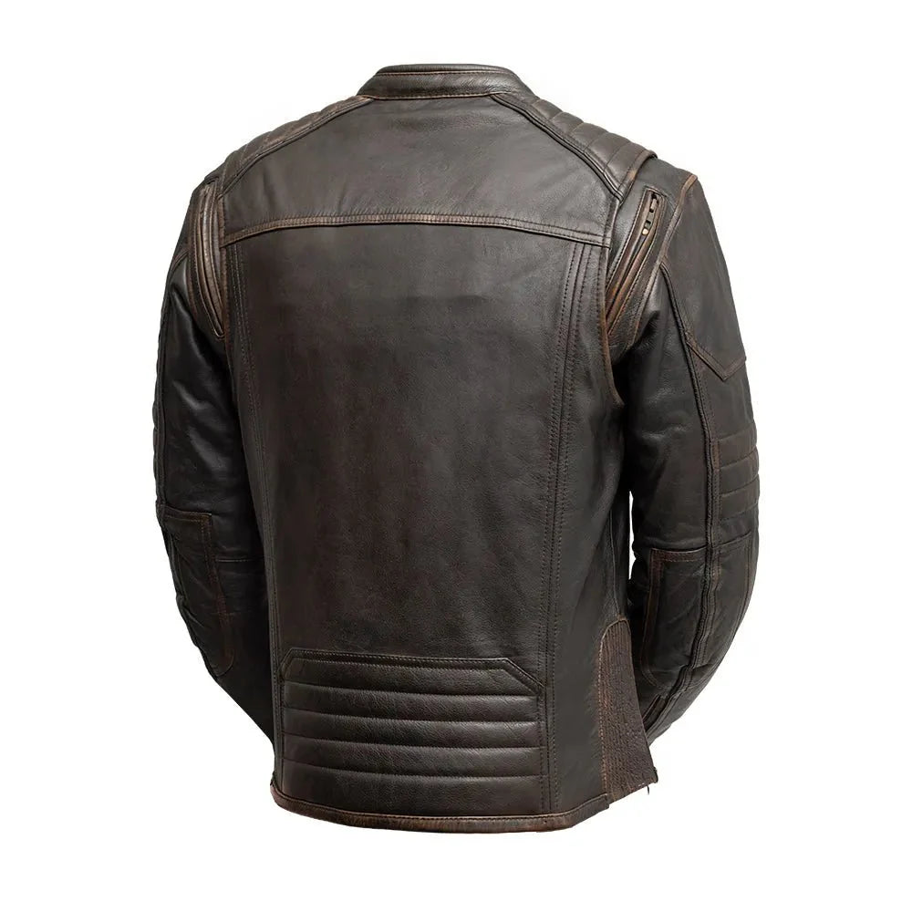 First Manufacturing Co. Rider Club  Men's Leather Motorcycle Jacket