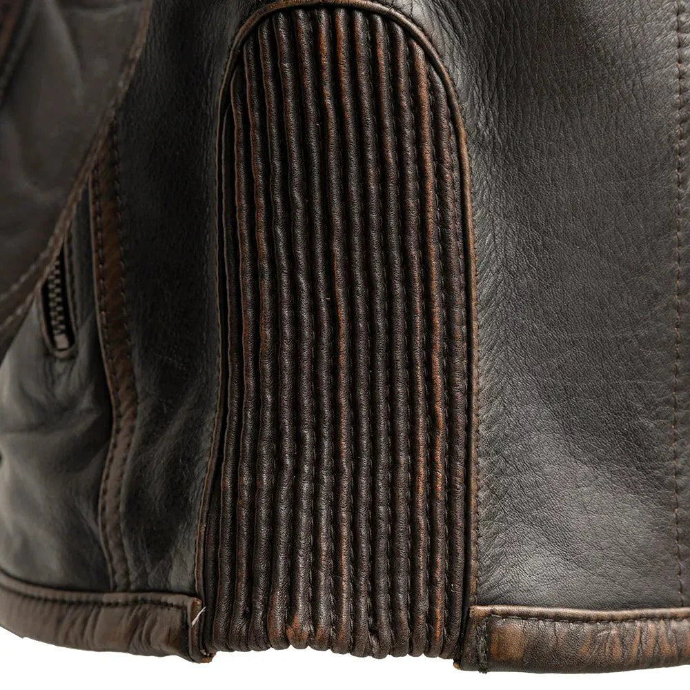 First Manufacturing Co. Rider Club  Men's Leather Motorcycle Jacket
