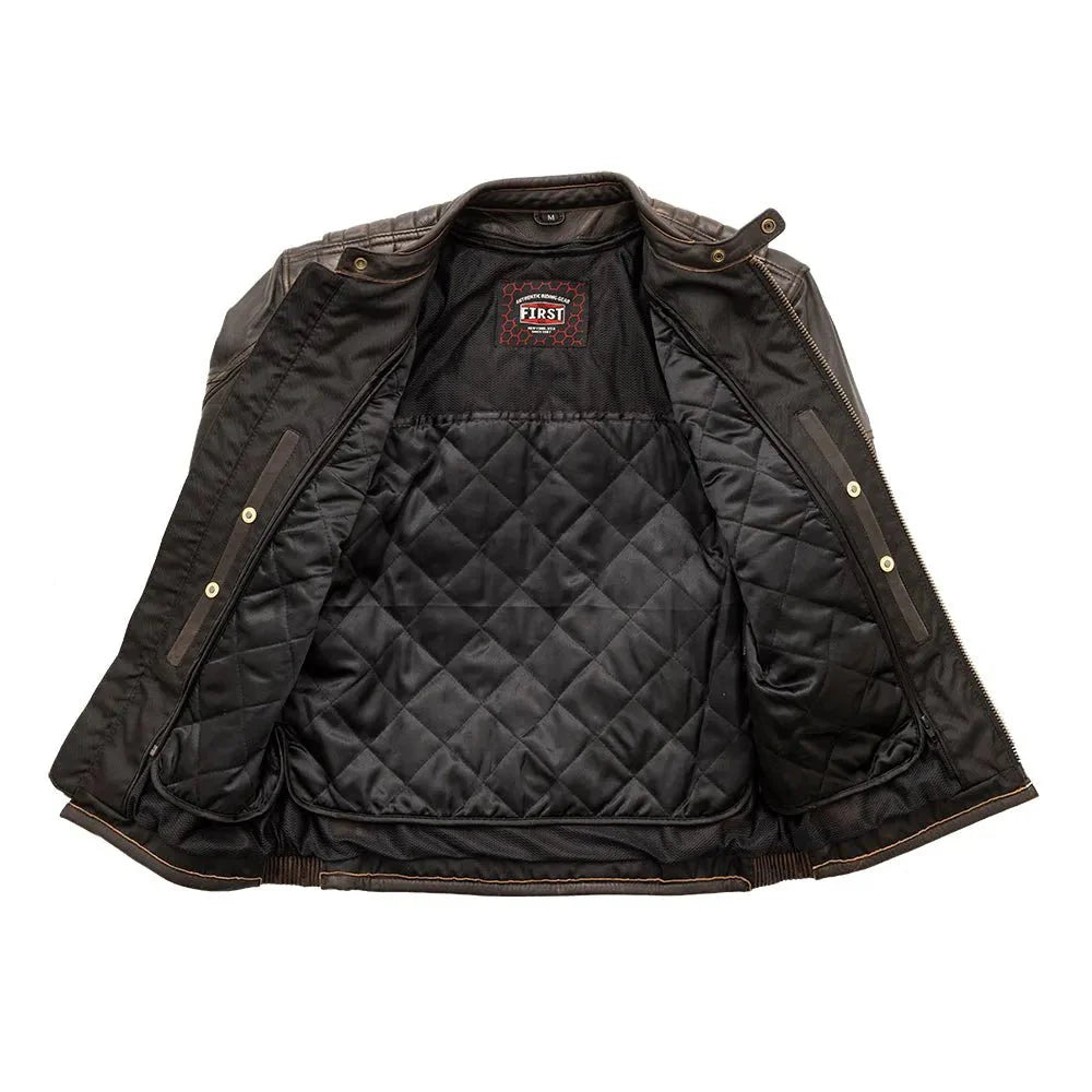First Manufacturing Co. Rider Club  Men's Leather Motorcycle Jacket