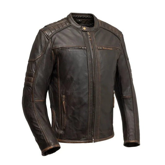First Manufacturing Co. Rider Club  Men's Leather Motorcycle Jacket