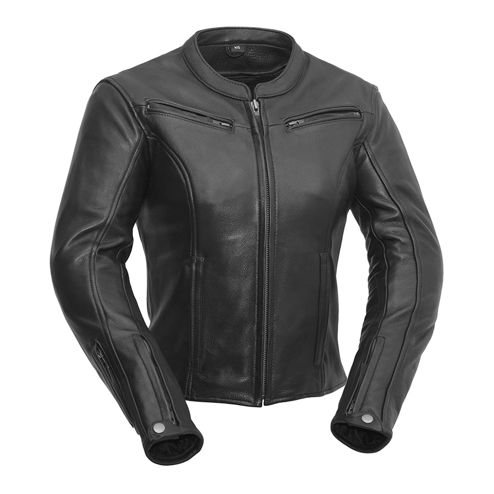 First Manufacturing Co. Speed Queen Womens Motorcycle Leather Jacket