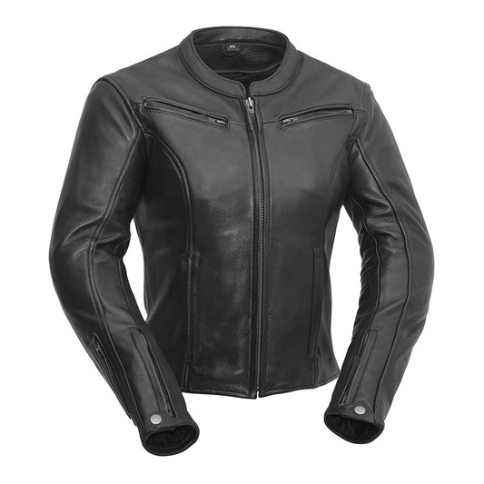 First Manufacturing Co. Speed Queen Womens Motorcycle Leather Jacket
