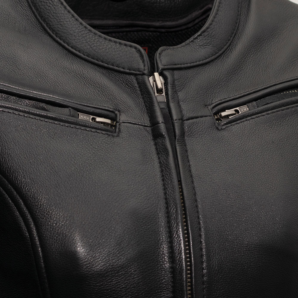 First Manufacturing Co. Speed Queen Womens Motorcycle Leather Jacket