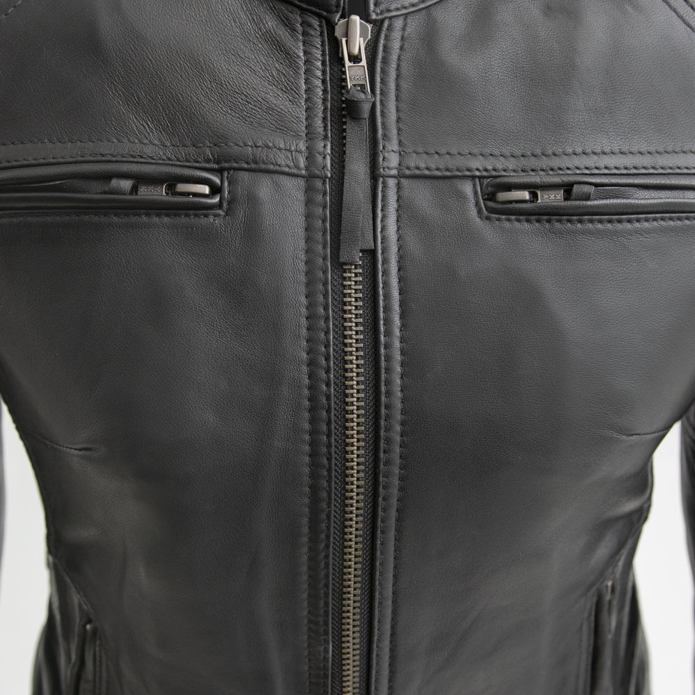 First Manufacturing Co.  Supastar Womens Motorcycle Leather Jacket