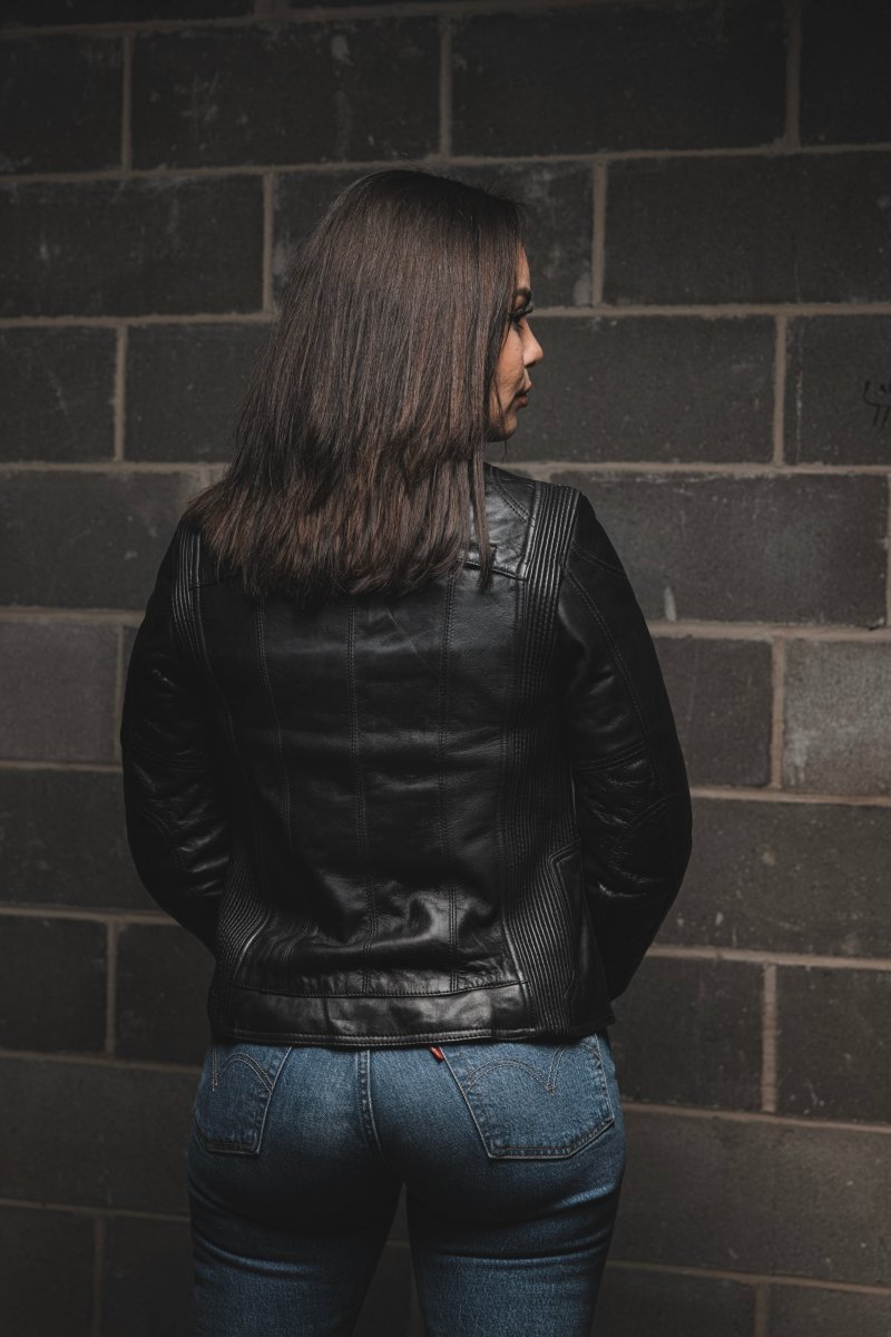 First Manufacturing Co.  Supastar Womens Motorcycle Leather Jacket