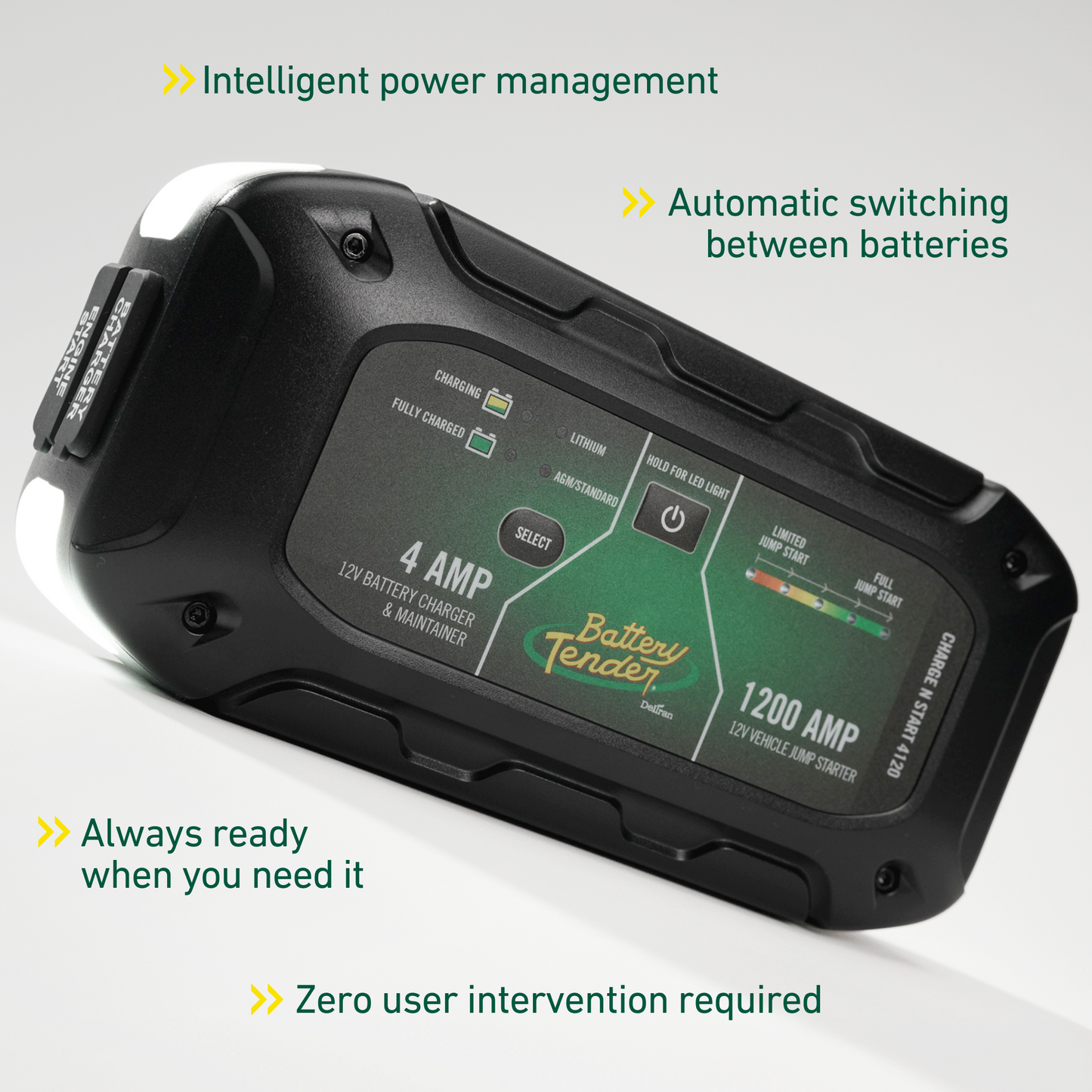 Charge N Start 4120 — 4 Amp Battery Charger & 1200 Amp Jump Starter