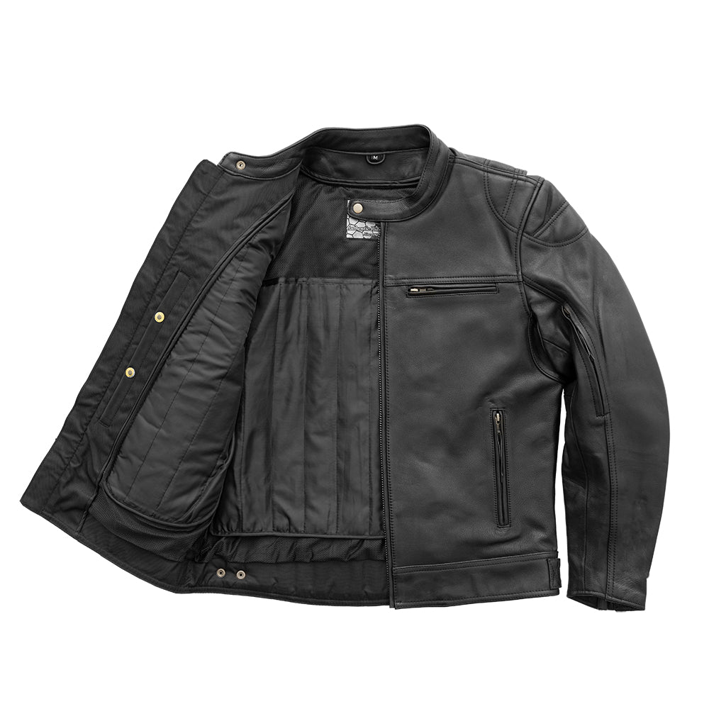 First Manufacturing Co. Top Performer Men's Motorcycle Leather Jacket