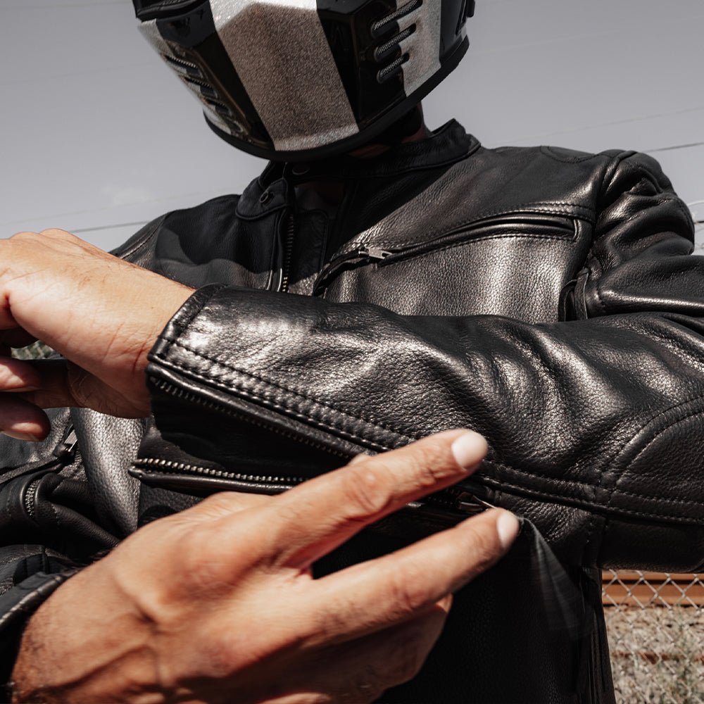 First Manufacturing Co. Top Performer Men's Motorcycle Leather Jacket