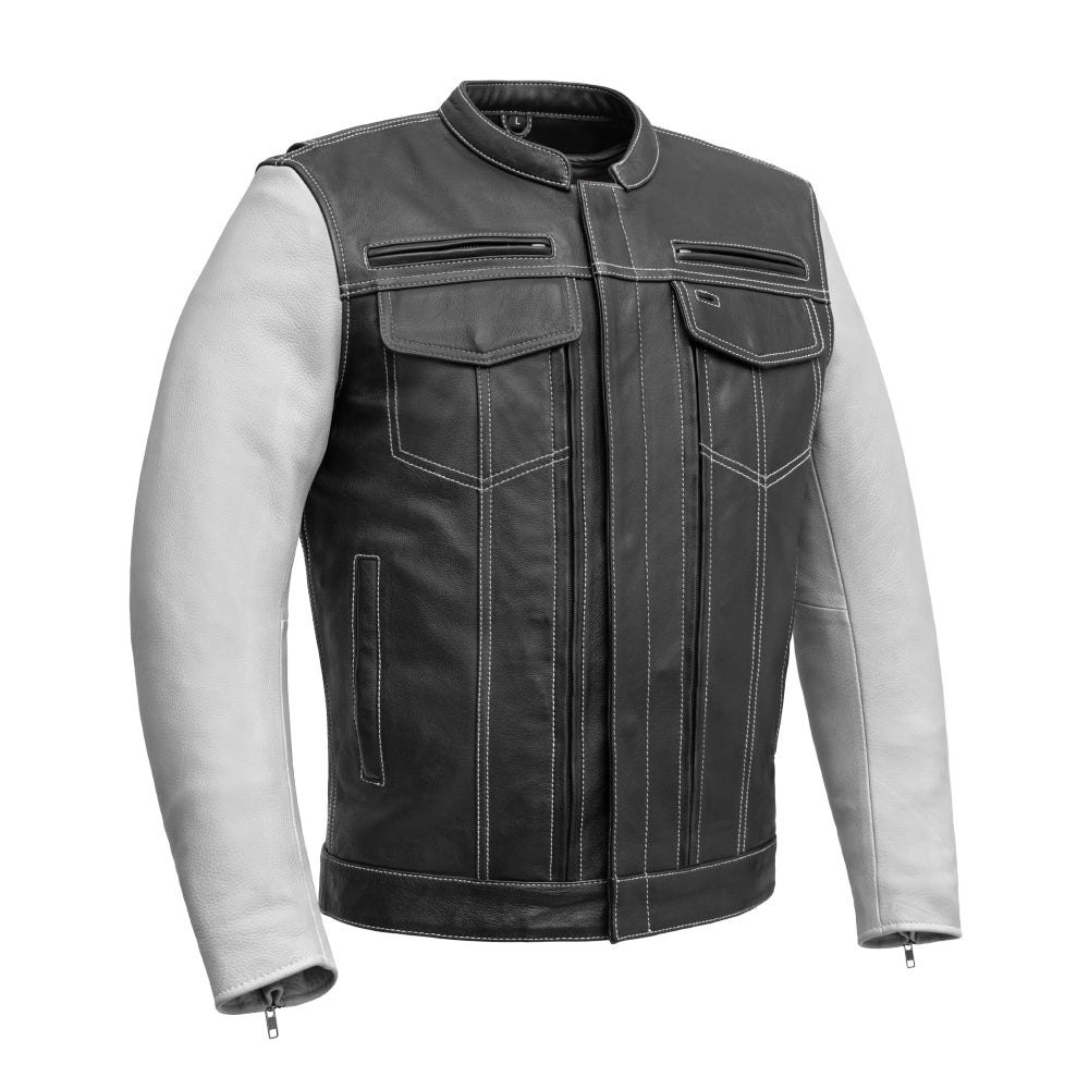 First Manufacturing Co. Vincent Men's Cafe Style Leather Jacket