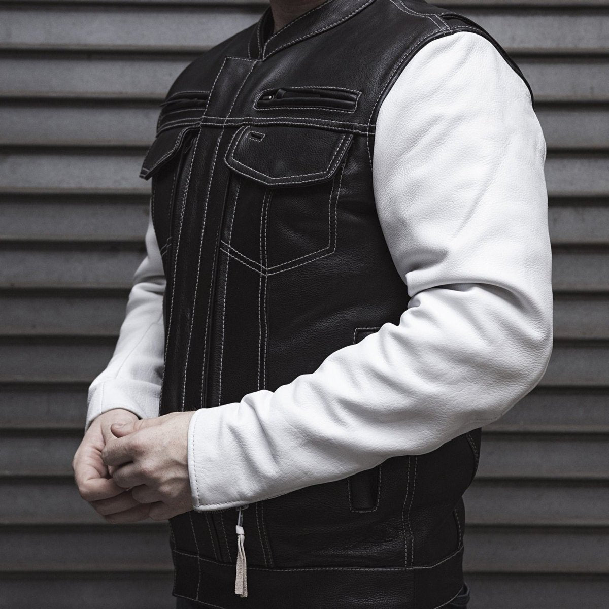 First Manufacturing Co. Vincent Men's Cafe Style Leather Jacket