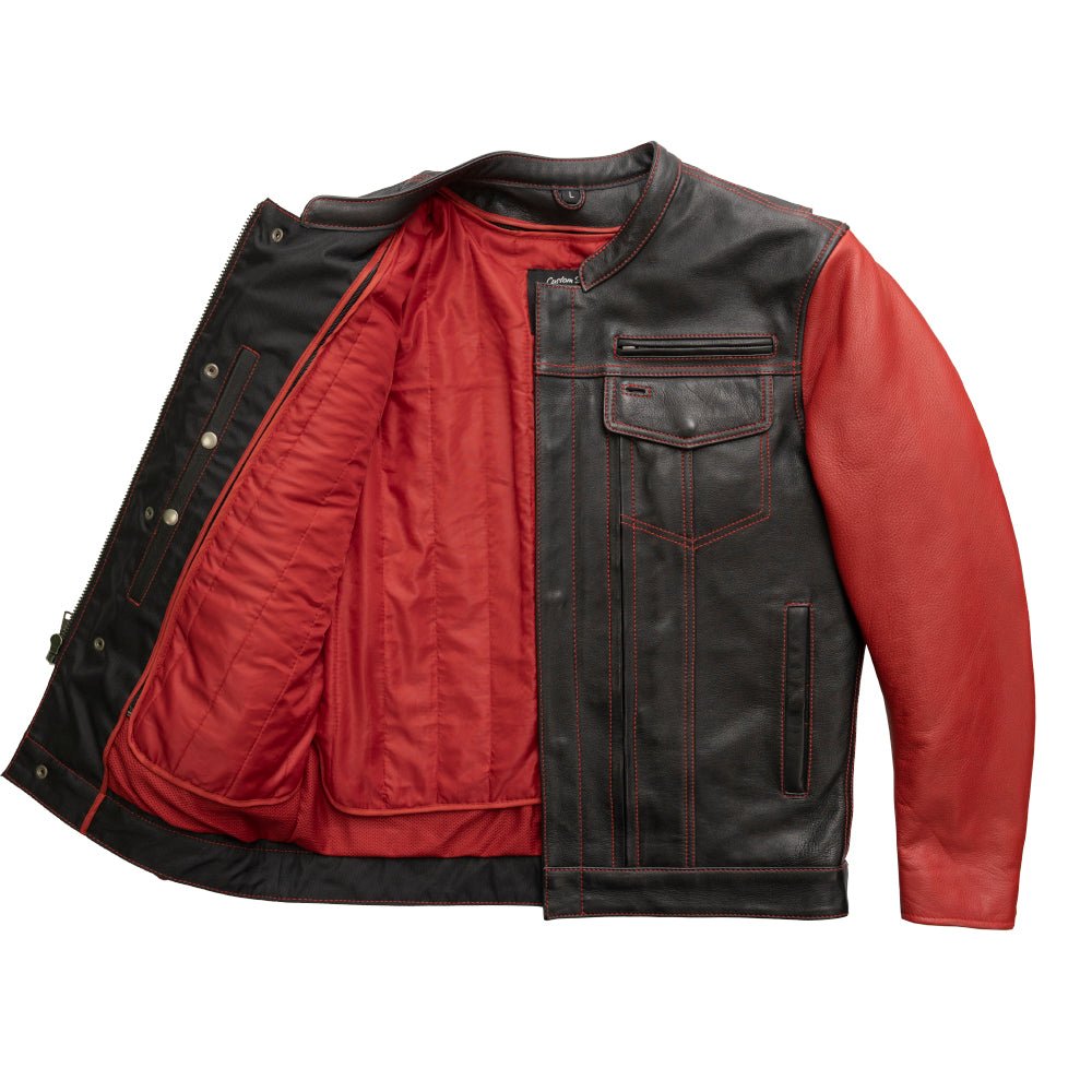First Manufacturing Co. Vincent Men's Cafe Style Leather Jacket